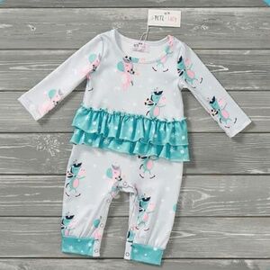 Pete and Lucy Romper - Icy Unicorn Wonderland